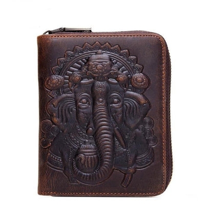 Dark Coffee Leather Passport / Card Holder - Rfid-Protected-1915196894527754240