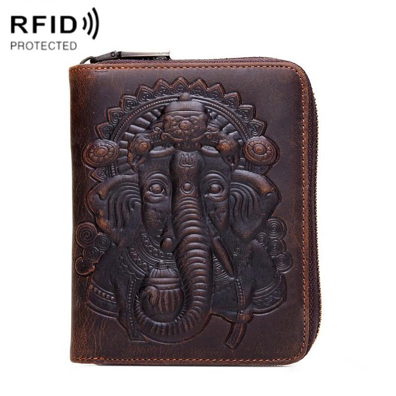 Dark Coffee Leather Passport / Card Holder - Rfid-Protected-1915196894527754245