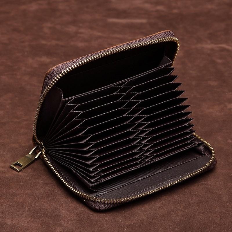 Dark Coffee Leather Passport / Card Holder - Rfid-Protected-1915196894527754243