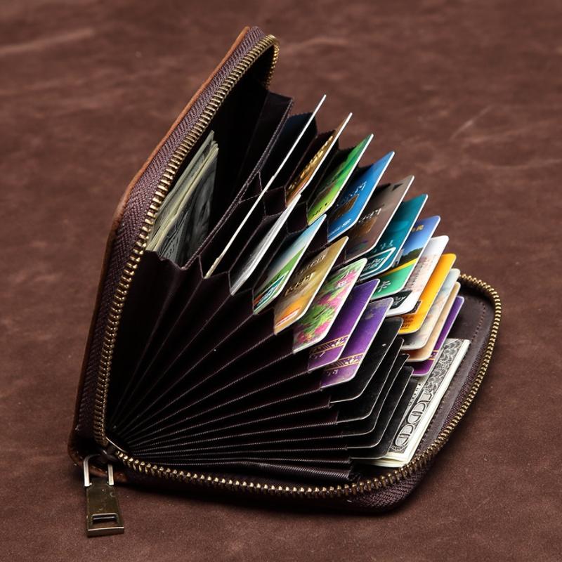 Dark Coffee Leather Passport / Card Holder - Rfid-Protected-1915196894527754244