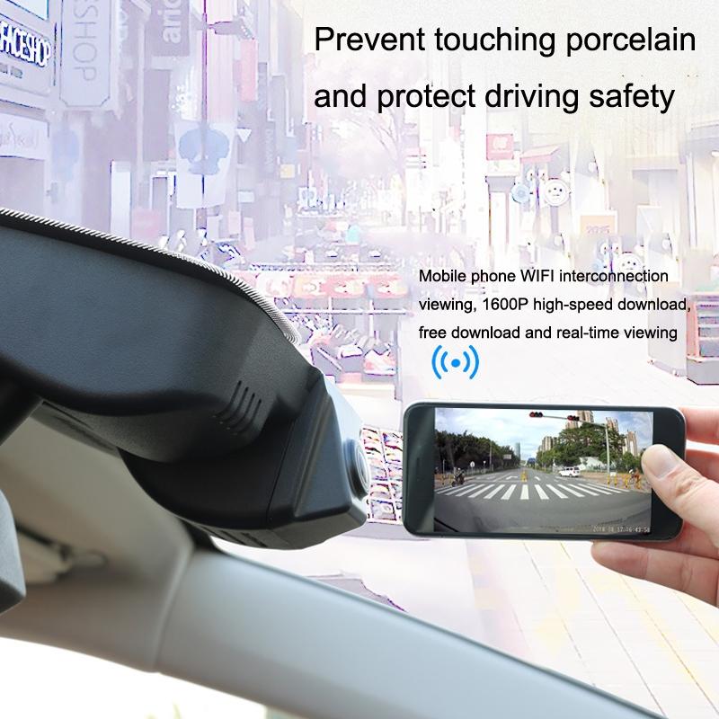 1080P Dual Recording Hidden Driving Recorder With Wifi And Screen - Black-1915196973602967557