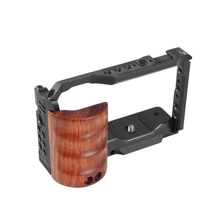 Wooden Handle Alloy Rabbit Cage For Sony Zv-E10 Camera - Black-1964932216274423808