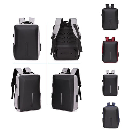 Anti-Theft Hard Shell Backpack For Men - Black-1915198305290293249
