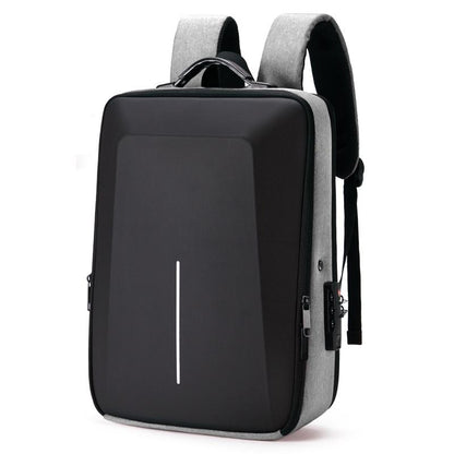 Anti-Theft Hard Shell Backpack For Men With Alloy Frame - Gray-1915197442035421184