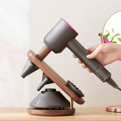 Black Walnut Hair Dryer Storage Bracket - Solid Wood-1915196908138270726