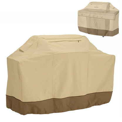 Waterproof Bbq Cover With Sundry Bag - 190X71X117Cm Beige-1964932164592209925