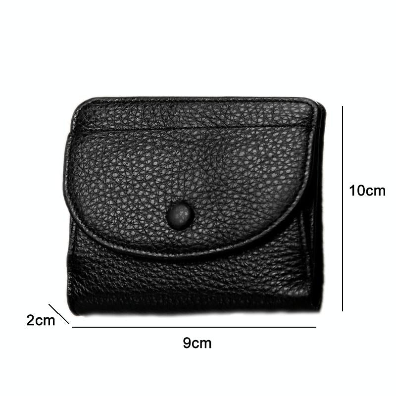 Genuine Leather Rfid Coin Purse - Blue-1915196686427361282