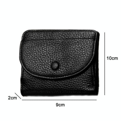 Genuine Leather Rfid Coin Purse - Blue-1915196686427361282