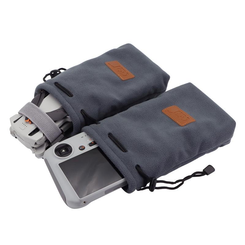 Flannel Storage Bag For Dji Mini 3 / Pro 2 - 2 Pcs With Paddle Tie Band-1915197689168007170
