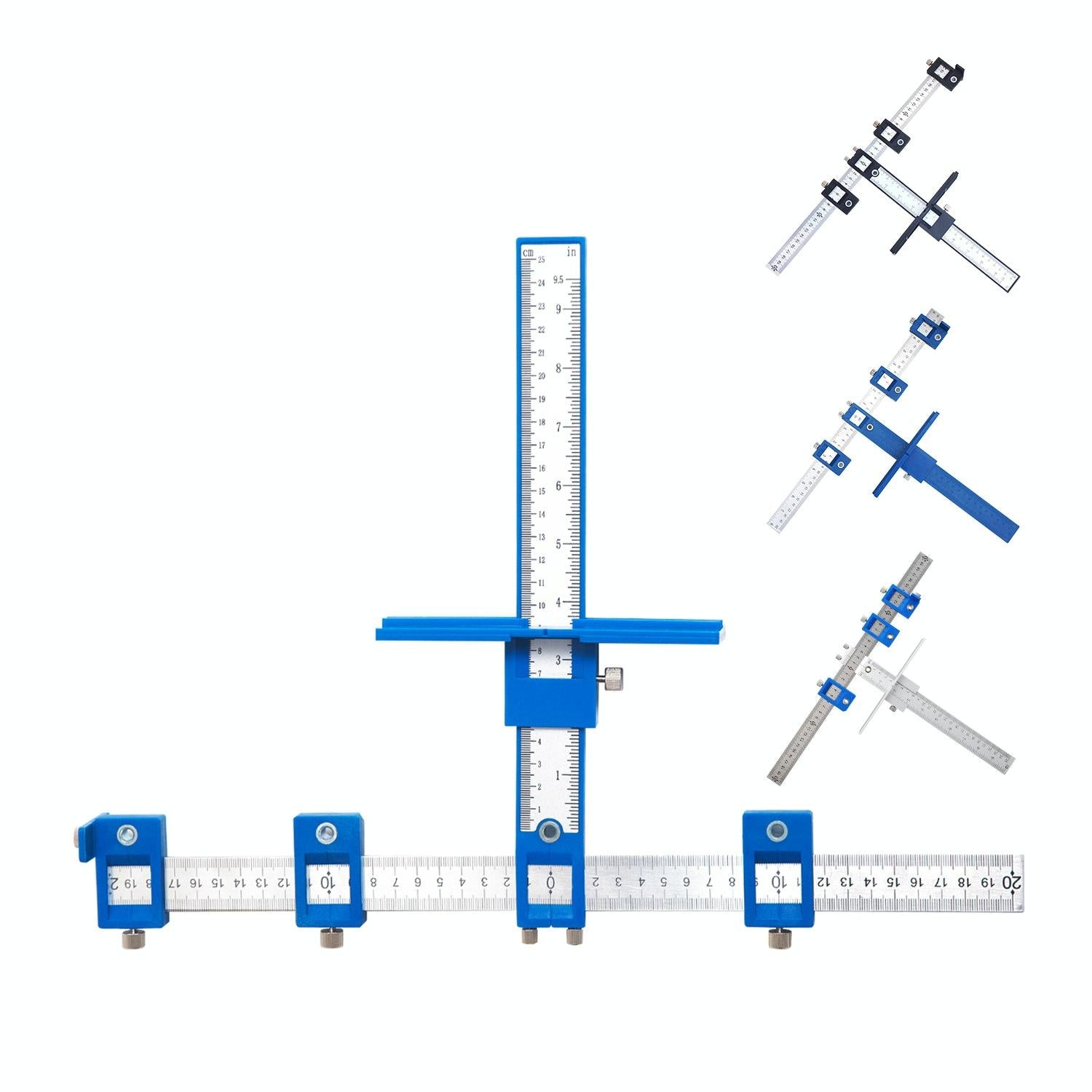 Blue Plastic Cabinet Door Punch Locator For Woodworking-1964932316245659649