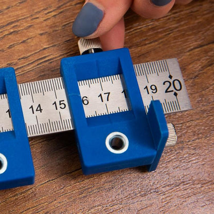 Blue Plastic Cabinet Door Punch Locator For Woodworking-1964932316245659650