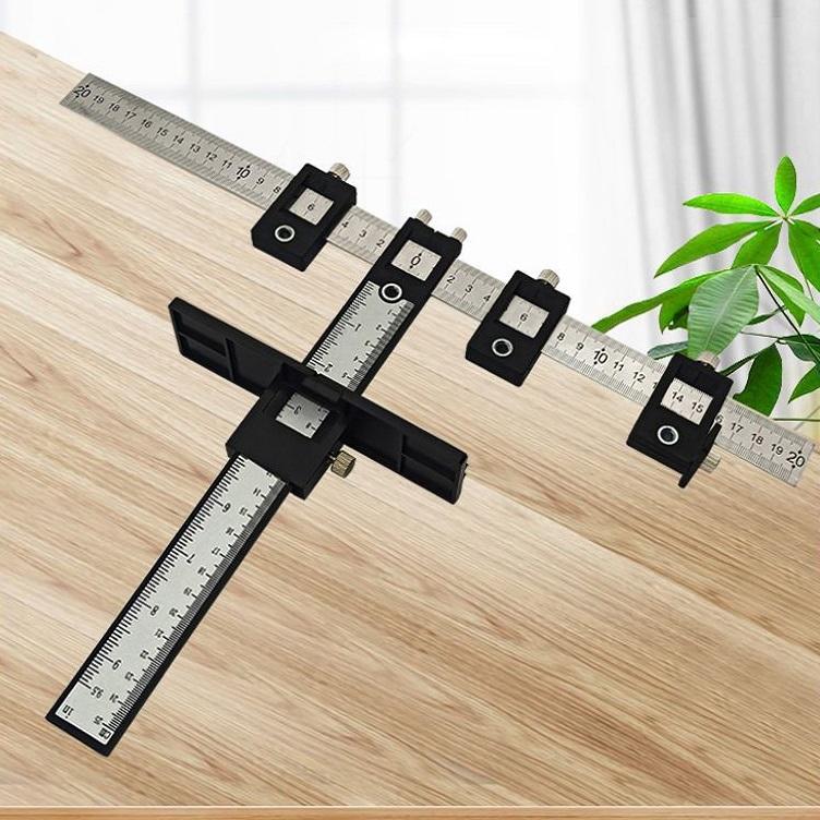 Woodworking Punch Locator For Cabinet Doors - Black Plastic Handle-1964932293793550341