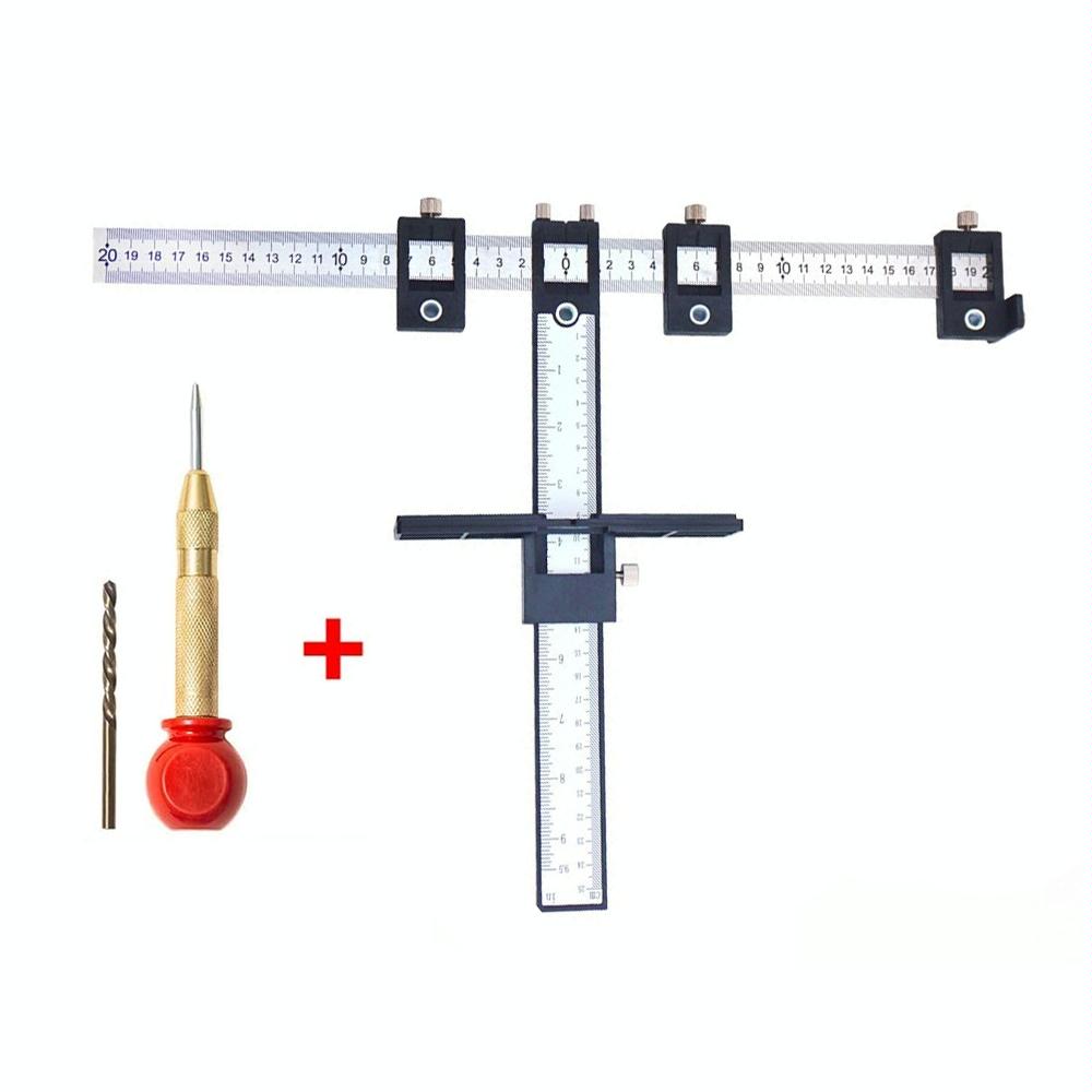 Woodworking Punch Locator For Cabinet Doors - Black Handle Set-1964932254690054151