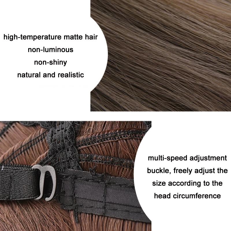 Women Fluffy Tea Full Head Wig - Natural Look-1915196827330809858