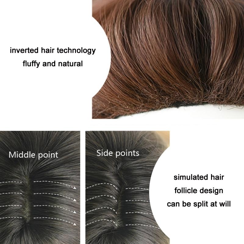 Women Fluffy Tea Full Head Wig - Natural Look-1915196827330809859