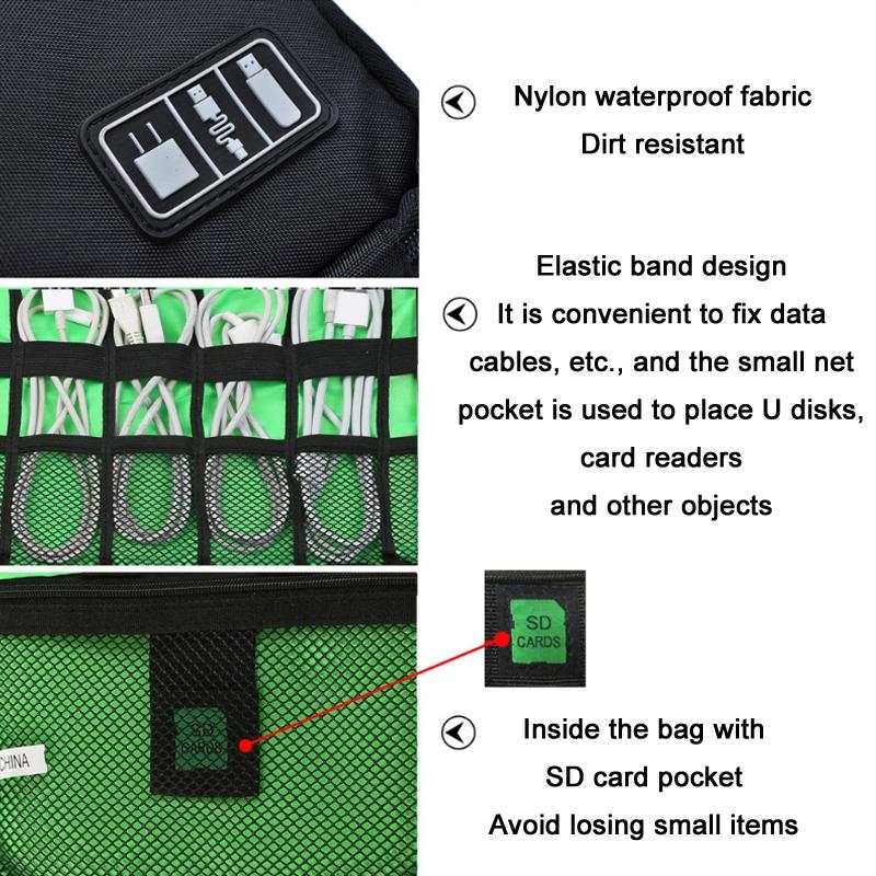 Portable Multifunctional U Disk Storage Bag For Mobile Phone Accessories - Purple-1964932356506783747