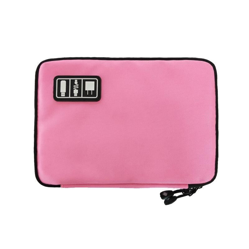 Portable Multifunctional U Disk Storage Bag For Mobile Phone Accessories - Pink-1964932301724979206