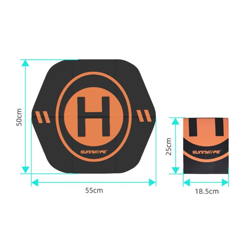 Foldable Leather Helipad For Drones - 55 X 50Cm-1964932268543840258