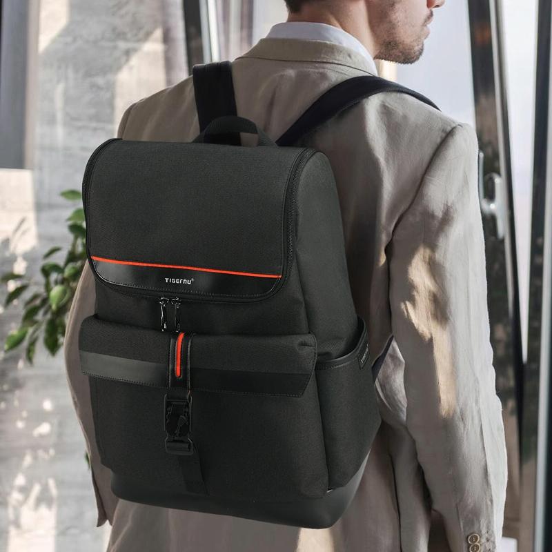 Men Simple Laptop Backpack - Compact & Stylish-1915196813695127558