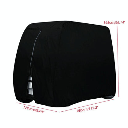 Waterproof Golf Cart Scooter Cover - 285X122X168Cm - Black-1915196650406678530