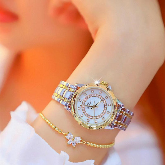 Elegant Lace Women Watch - Golden-1915196842501607425