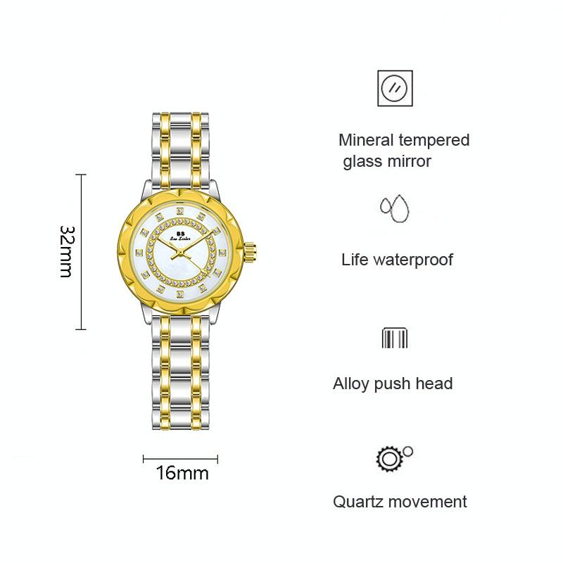 Elegant Lace Women Watch - Golden-1915196842501607429