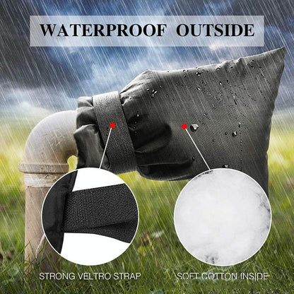 Outdoor Faucet Frost Protection Cover - Oxford Cloth Hook And Loop Fastener Black-1915196823031648260