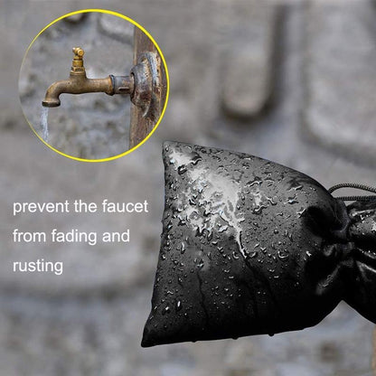 Outdoor Faucet Frost Cover - Oxford Cloth Rope Model Black-1915196972764106757