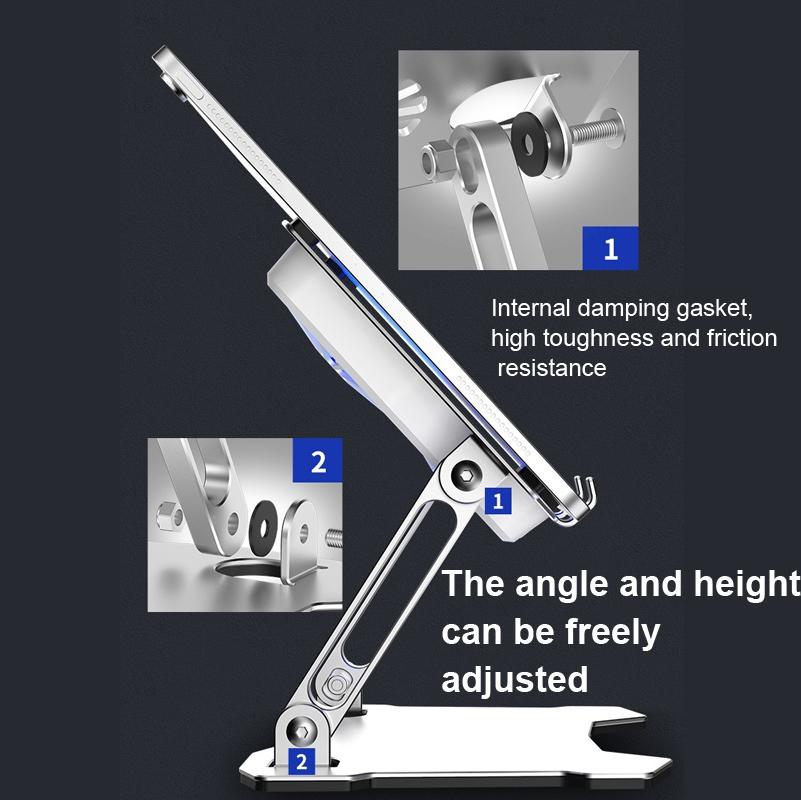 Aluminum Laptop Cooling Stand With 4 Fans-1964932361061797891