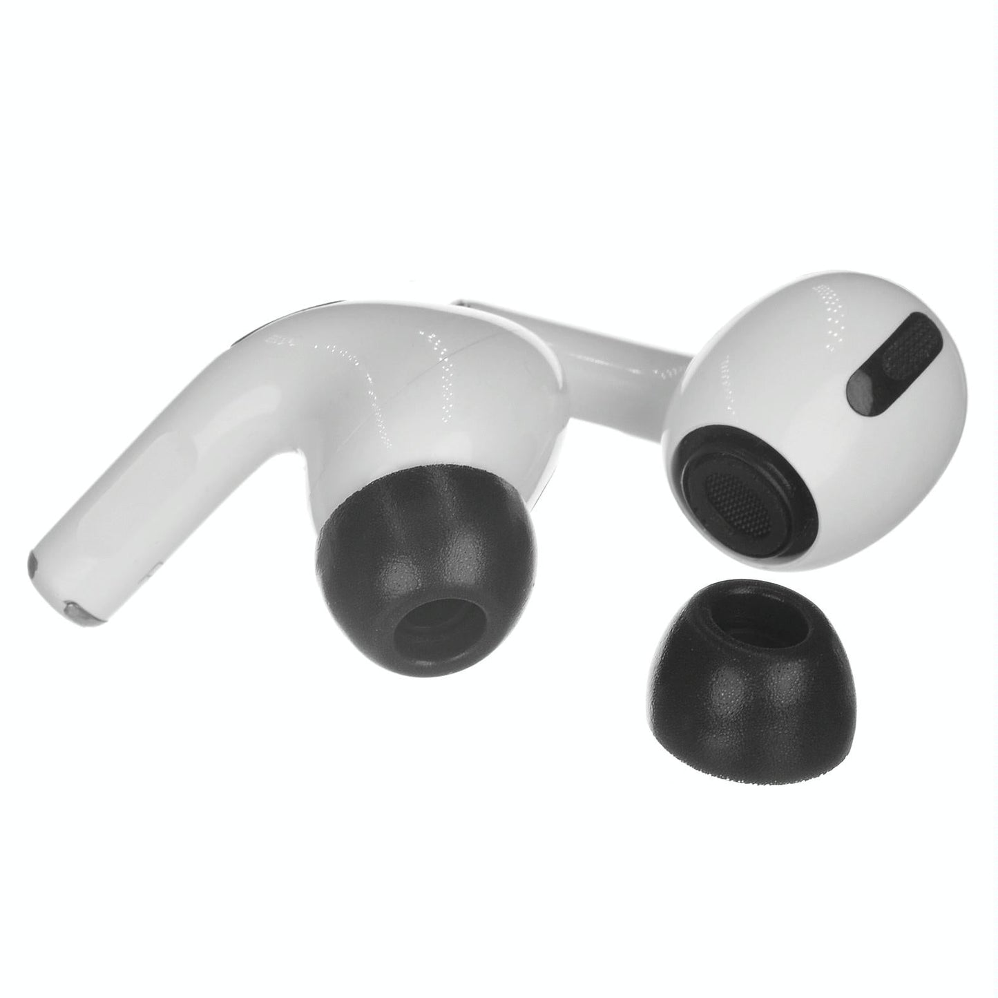 2-Pack Memory Foam Ear Tips For Tws Airpods Pro - Black Large-1915198291813994501