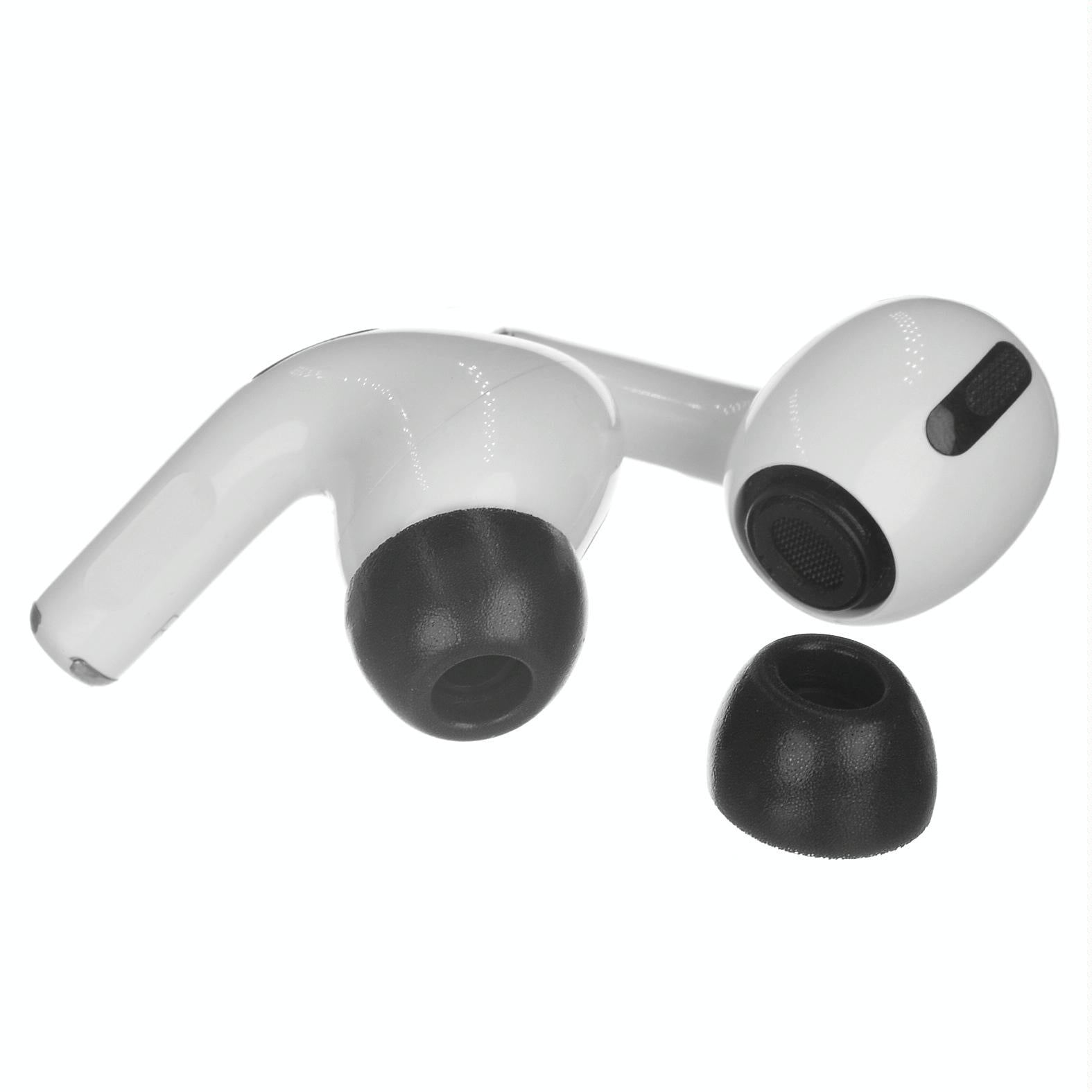 2-Pack Memory Foam Ear Caps For Tws Airpods Pro - Black Medium-1915198114483015680
