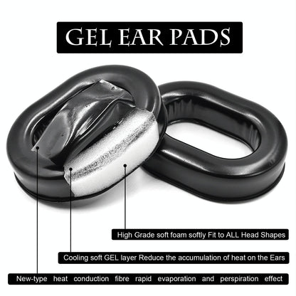 2-Pack Foam Headphone Covers For David Clark H10 - Black Gel-1964932186398396420