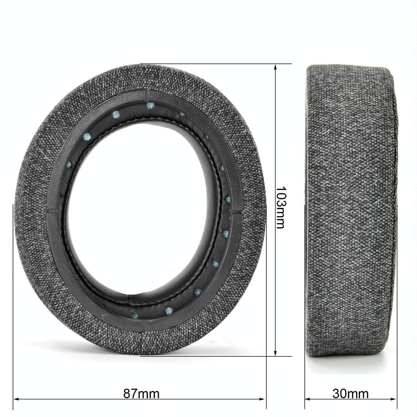 2-Pack Earpads For Corsair Hs Pro Series - Gray Linen & Leather-1915196942636421122