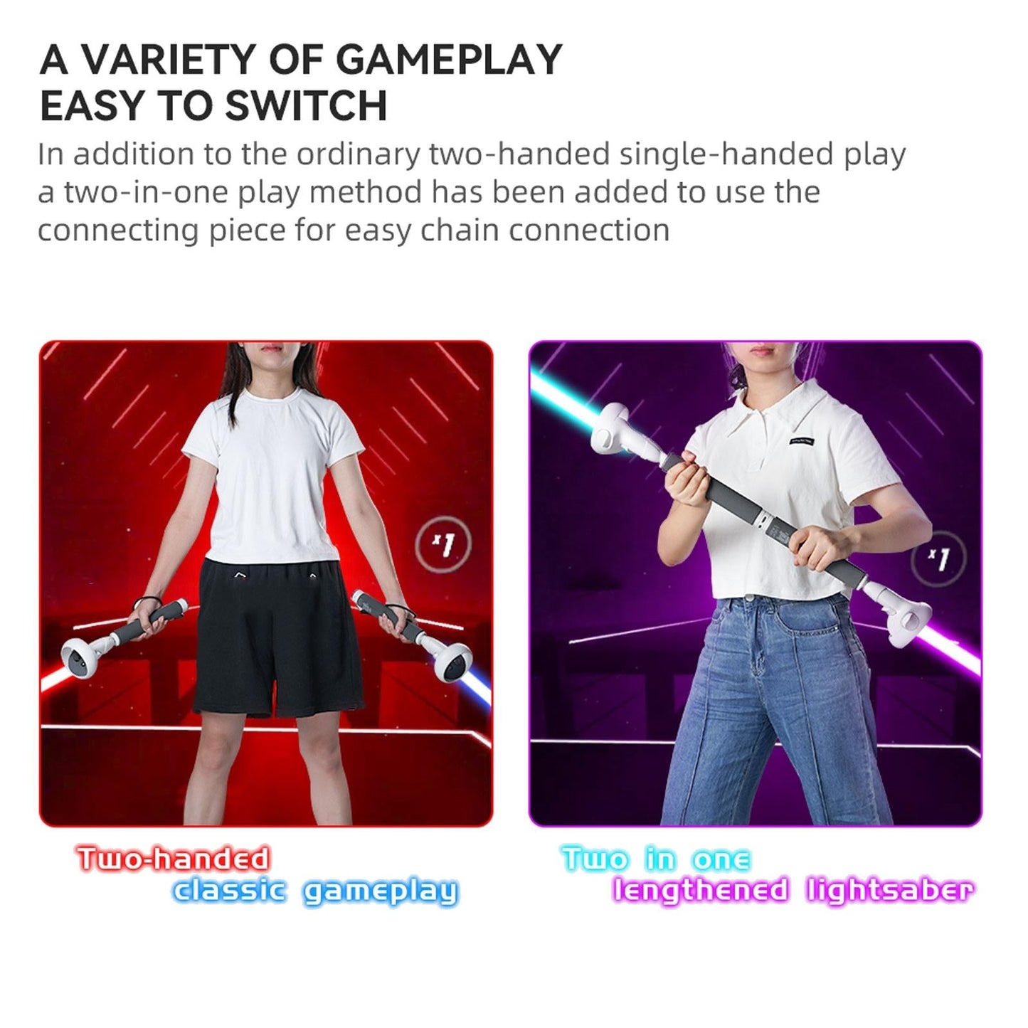 Vr Controllers For Beat Saber On Meta Quest 2 - Long Stick-1969996415115595780