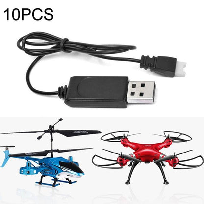 10-Pack Usb Charging Cable For Drone - 3.7V 350Mah Air-To-Air Plug No Protection-1915196866404945926