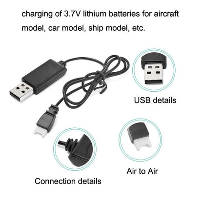 10-Pack Usb Charging Cable For Drone - 3.7V 350Mah Air-To-Air Plug No Protection-1915196866404945923