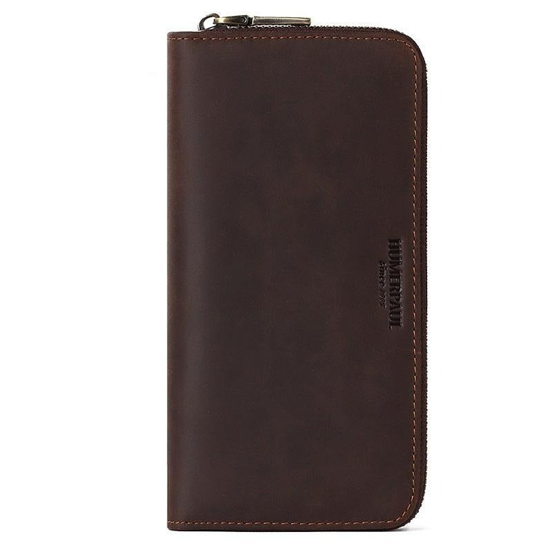 Men Retro Long Wallet With Rfid Protection-1915196879021412352