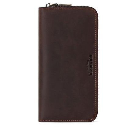 Men Retro Long Wallet With Rfid Protection-1915196879021412352