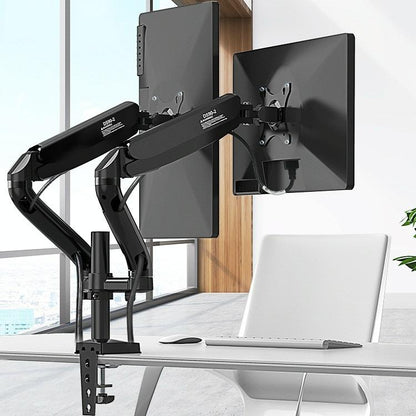 Double Screen Desktop Monitor Bracket - Air Pressure Lift-1964932248088219655
