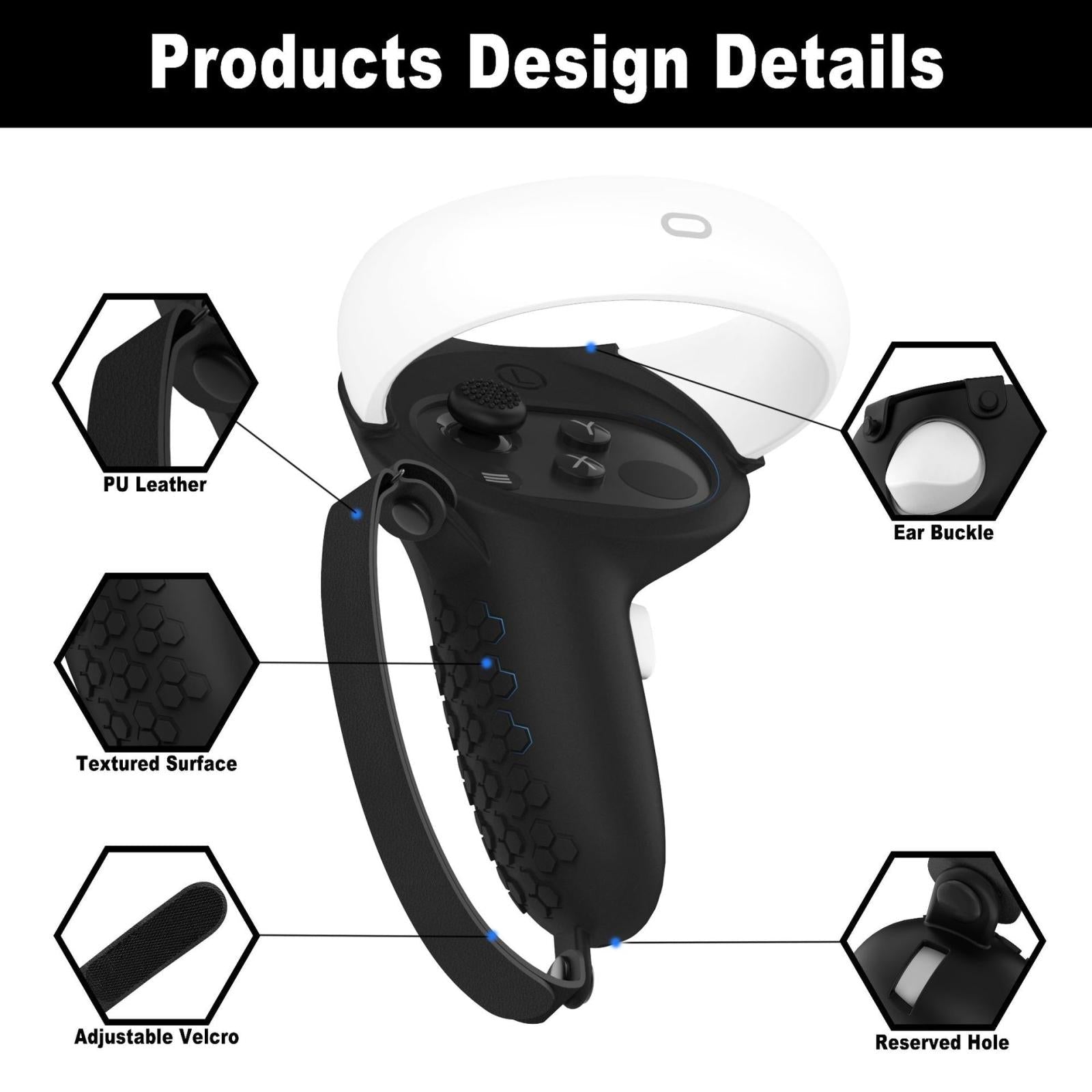 Protective Silicone Cover For Oculus Quest 2 - Anti Collision-1964932168731987968