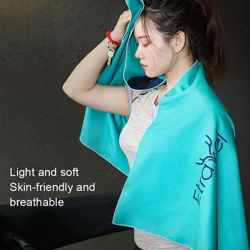 Double-Sided Quick-Drying Fleece Bath Towel - Small Grass Green-1915197619198627845