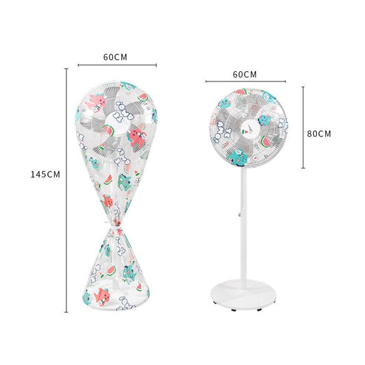 Waterproof Dustproof Fan Cover Set - Little Dinosaur Design-1915197837264687105
