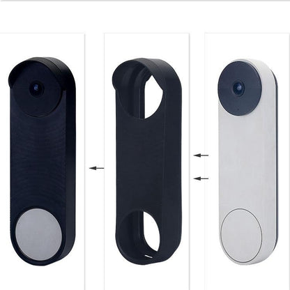 Black Silicone Doorbell Cover For Google Nest Hello Battery-1915196869756194816