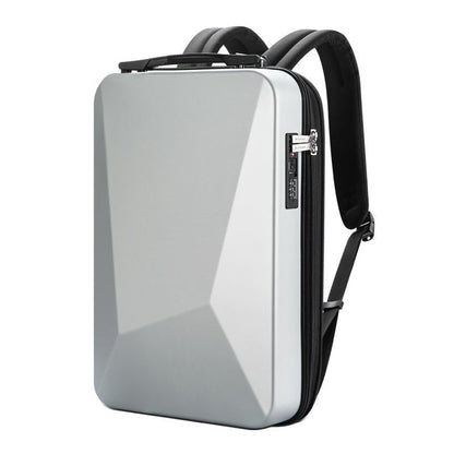 Waterproof Expandable Backpack With Usb Charging And Password Lock - Silver-1915198129985163264