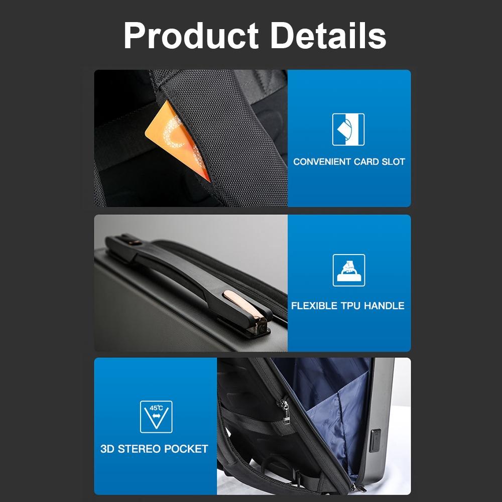 Waterproof Expandable Backpack With Usb Charging And Password Lock - Silver-1915198129985163270