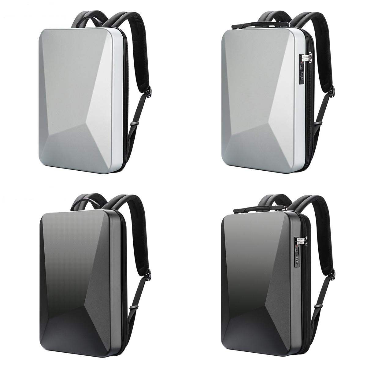 Waterproof Expandable Backpack With Usb Charging - Black Regular-1915197980491780097