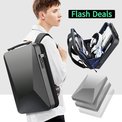 Waterproof Expandable Backpack With Usb Charging - Black Regular-1915197980491780103
