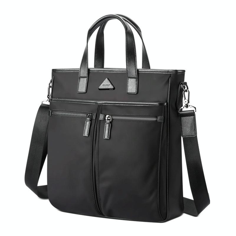 Waterproof Laptop Business Handbag - Large Capacity Black-1964932194573094912