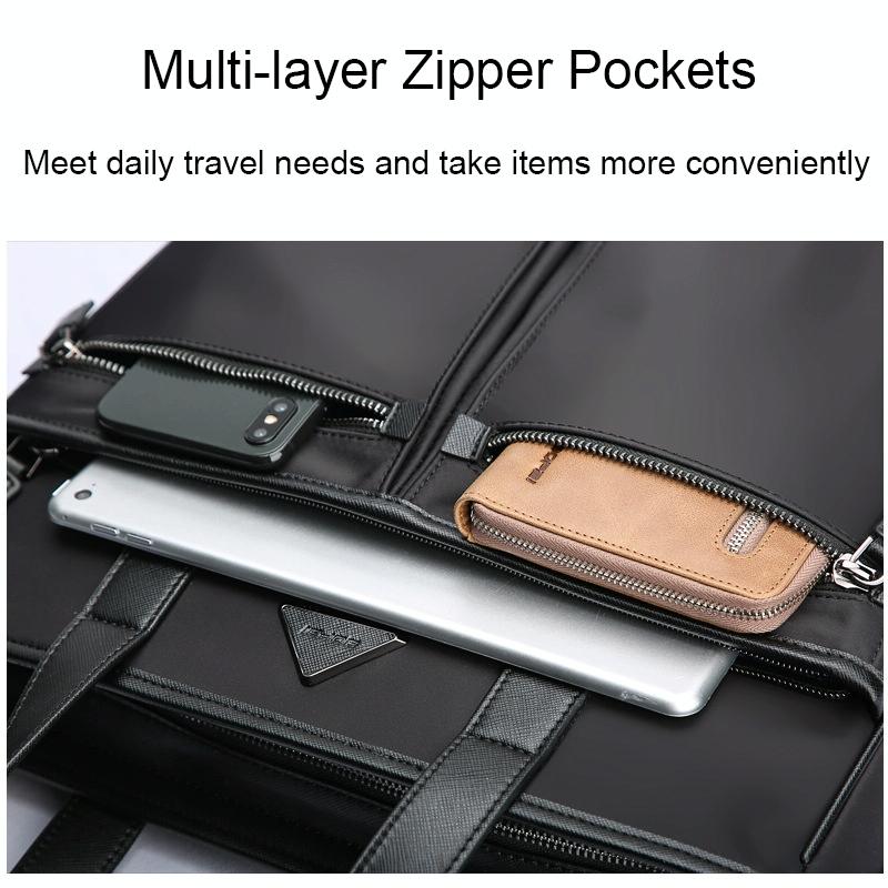 Waterproof Laptop Business Handbag - Large Capacity Black-1964932194573094914