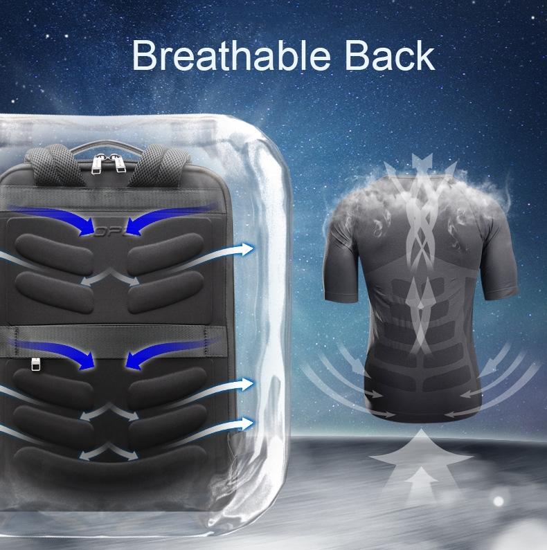 Waterproof Laptop Backpack With Usb Port - Large Capacity Lightweight Black-1915196953474502659